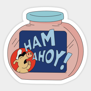 Ham Ahoy! Sticker
